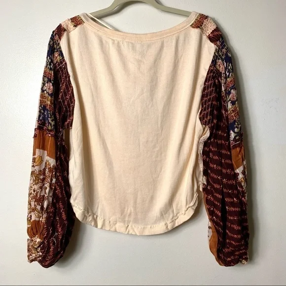Free People Light Magic Henley Top in Vanilla Creme - Picture 2 of 7